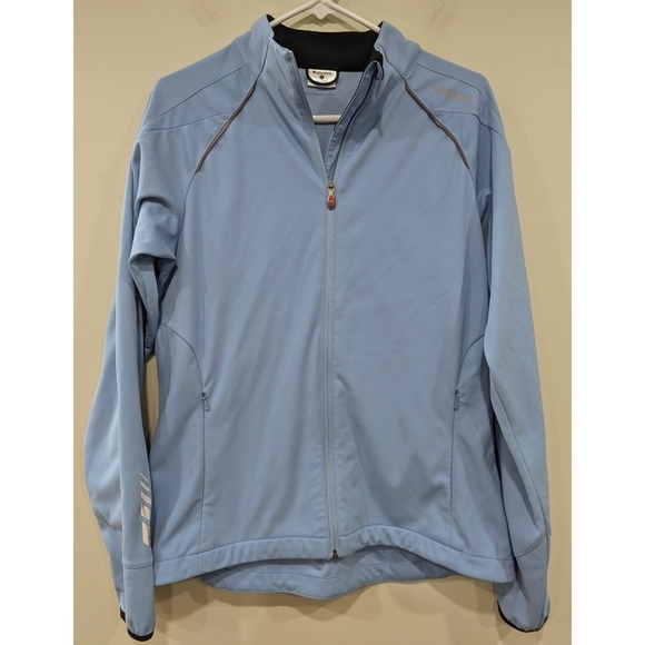 Descente Light Blue Performance Full Zip Jacket Size Large - Picture 1 of 9